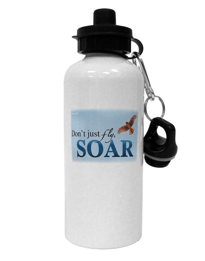 Don't Just Fly SOAR Aluminum 600ml Water Bottle-Water Bottles-TooLoud-White-Davson Sales