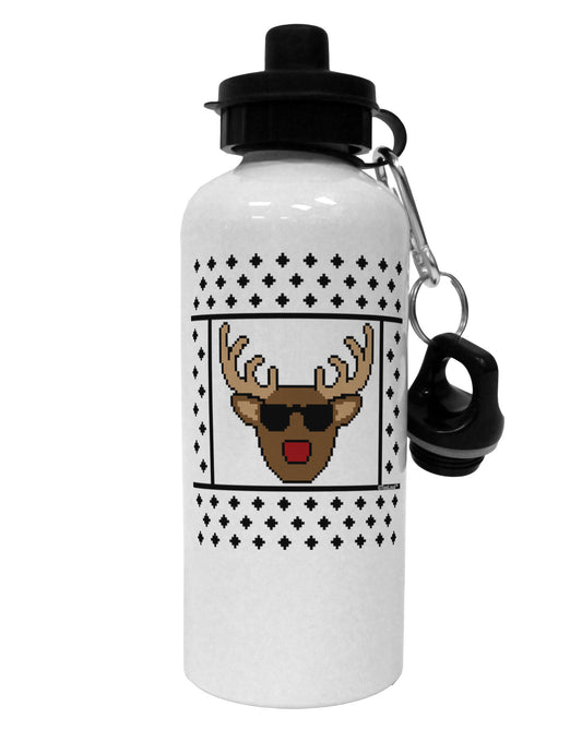 Cool Rudolph Sweater Aluminum 600ml Water Bottle-Water Bottles-TooLoud-White-Davson Sales