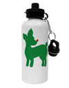 Cute Red and Green Rudolph - Christmas Aluminum 600ml Water Bottle by TooLoud-Water Bottles-TooLoud-White-Davson Sales