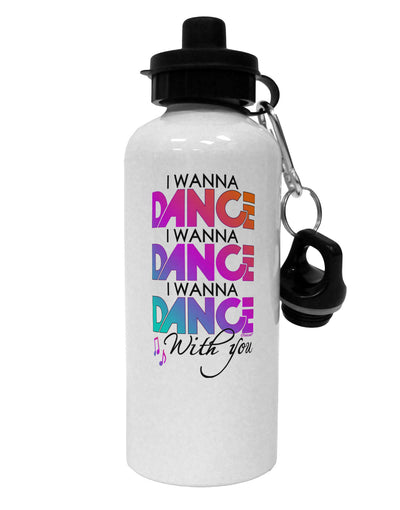 I Wanna Dance With You Aluminum 600ml Water Bottle-Water Bottles-TooLoud-White-Davson Sales