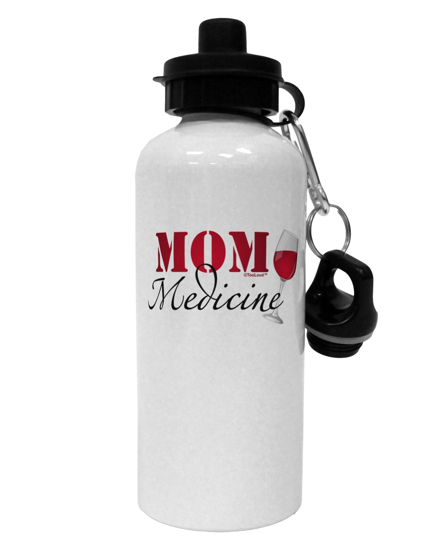 Mom Medicine Aluminum 600ml Water Bottle-Water Bottles-TooLoud-White-Davson Sales