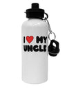 I Heart My Uncle Aluminum 600ml Water Bottle by TooLoud-Water Bottles-TooLoud-White-Davson Sales