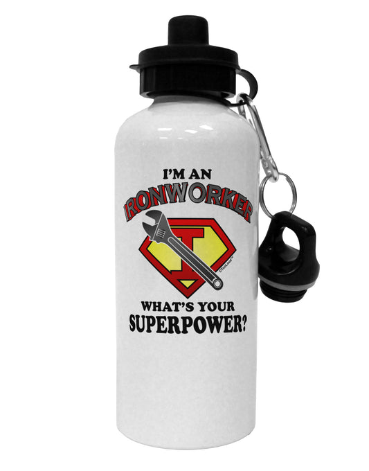 Ironworker - Superpower Aluminum 600ml Water Bottle-Water Bottles-TooLoud-White-Davson Sales