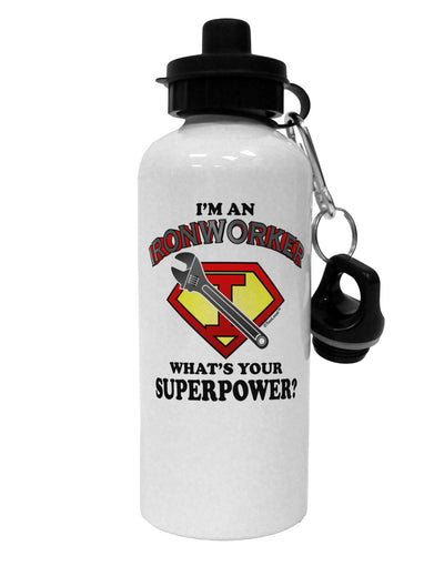 Ironworker - Superpower Aluminum 600ml Water Bottle-Water Bottles-TooLoud-White-Davson Sales