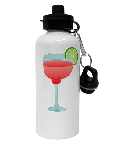 Red Margarita with Lime - Cinco de Mayo Aluminum 600ml Water Bottle by TooLoud-Water Bottles-TooLoud-White-Davson Sales