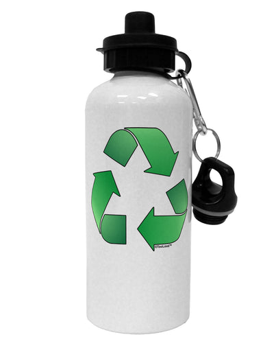 Recycle Green Aluminum 600ml Water Bottle by TooLoud-Water Bottles-TooLoud-White-Davson Sales