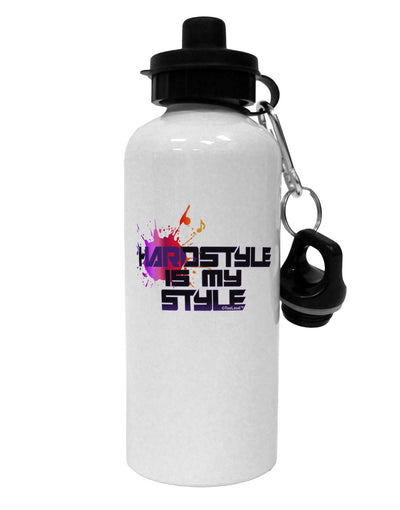 Hardstyle Is My Style Aluminum 600ml Water Bottle-Water Bottles-TooLoud-White-Davson Sales