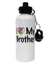 I Heart My Brother - Autism Awareness Aluminum 600ml Water Bottle by TooLoud-Water Bottles-TooLoud-White-Davson Sales