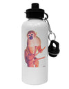 Monkey in Tree Watercolor Aluminum 600ml Water Bottle-Water Bottles-TooLoud-White-Davson Sales