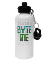 Byte Me Aluminum 600ml Water Bottle-Water Bottles-TooLoud-White-Davson Sales