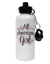 All American Girl - Fireworks and Heart Aluminum 600ml Water Bottle by TooLoud-Water Bottles-TooLoud-White-Davson Sales