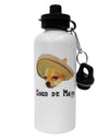 Chihuahua Dog with Sombrero - Cinco de Mayo Aluminum 600ml Water Bottle by TooLoud-Water Bottles-TooLoud-White-Davson Sales