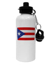 Puerto Rico Flag Aluminum 600ml Water Bottle-Water Bottles-TooLoud-White-Davson Sales