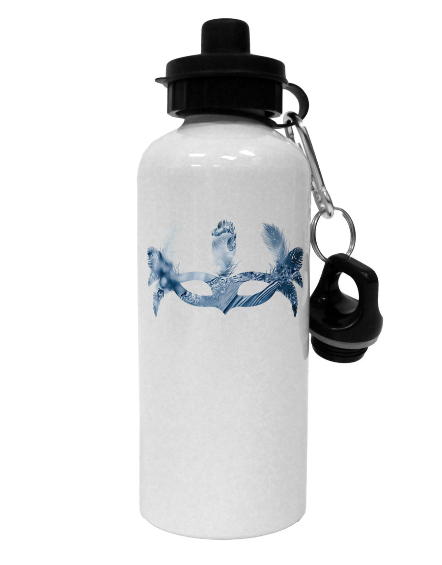 Water Masquerade Mask Aluminum 600ml Water Bottle by TooLoud-Water Bottles-TooLoud-White-Davson Sales