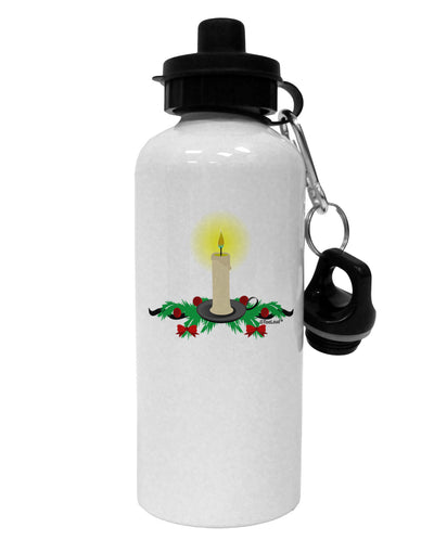 Chirstmas Candle Aluminum 600ml Water Bottle-Water Bottles-TooLoud-White-Davson Sales