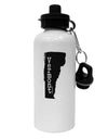 Vermont - United States Shape Aluminum 600ml Water Bottle by TooLoud-Water Bottles-TooLoud-White-Davson Sales