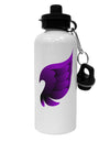 Cute Single Dark Angel Wing Black and Purple Aluminum 600ml Water Bottle-Water Bottles-TooLoud-White-Davson Sales