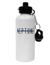 Planet Neptune Text Only Aluminum 600ml Water Bottle by TooLoud-Water Bottles-TooLoud-White-Davson Sales