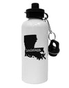 Louisiana - United States Shape Aluminum 600ml Water Bottle-Water Bottles-TooLoud-White-Davson Sales