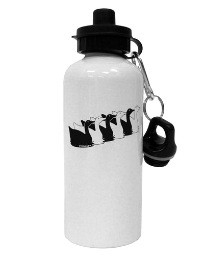 Six Geese A laying Aluminum 600ml Water Bottle-Water Bottles-TooLoud-White-Davson Sales