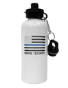 Honor Respect Blue Line Aluminum 600ml Water Bottle-Water Bottles-TooLoud-White-Davson Sales