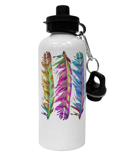 Magic Feathers Aluminum 600ml Water Bottle-Water Bottles-TooLoud-White-Davson Sales