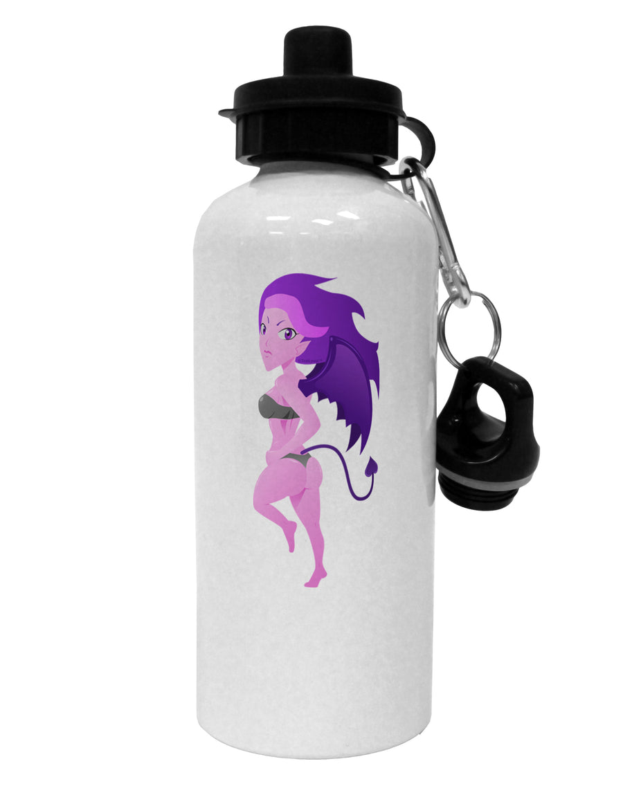 Sexy Succubus - Halloween Design Aluminum 600ml Water Bottle-Water Bottles-TooLoud-White-Davson Sales