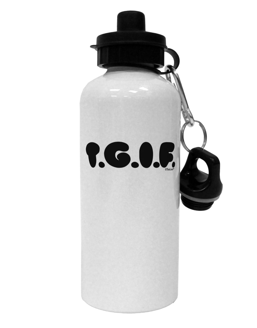 Thank God It's Friday - TGIF Aluminum 600ml Water Bottle by TooLoud-Water Bottles-TooLoud-White-Davson Sales