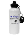 TooLoud Web Designer Not Miracle Worker Aluminum 600ml Water Bottle-Water Bottles-TooLoud-White-Davson Sales