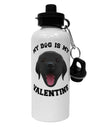 My Dog is my Valentine Black Aluminum 600ml Water Bottle-Water Bottles-TooLoud-White-Davson Sales