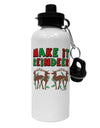 Make It Reindeer Aluminum 600ml Water Bottle-Water Bottles-TooLoud-White-Davson Sales