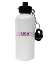 JesUSAves - Jesus Saves USA Design Aluminum 600ml Water Bottle by TooLoud-Water Bottles-TooLoud-White-Davson Sales