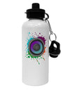 Paint Splatter Speaker Aluminum 600ml Water Bottle-Water Bottles-TooLoud-White-Davson Sales