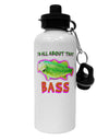 All About That Bass Fish Watercolor Aluminum 600ml Water Bottle-Water Bottles-TooLoud-White-Davson Sales