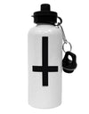 Inverted Cross Aluminum 600ml Water Bottle-Water Bottles-TooLoud-White-Davson Sales