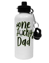 TooLoud One Lucky Dad Shamrock Aluminum 600ml Water Bottle-Water Bottles-TooLoud-Davson Sales