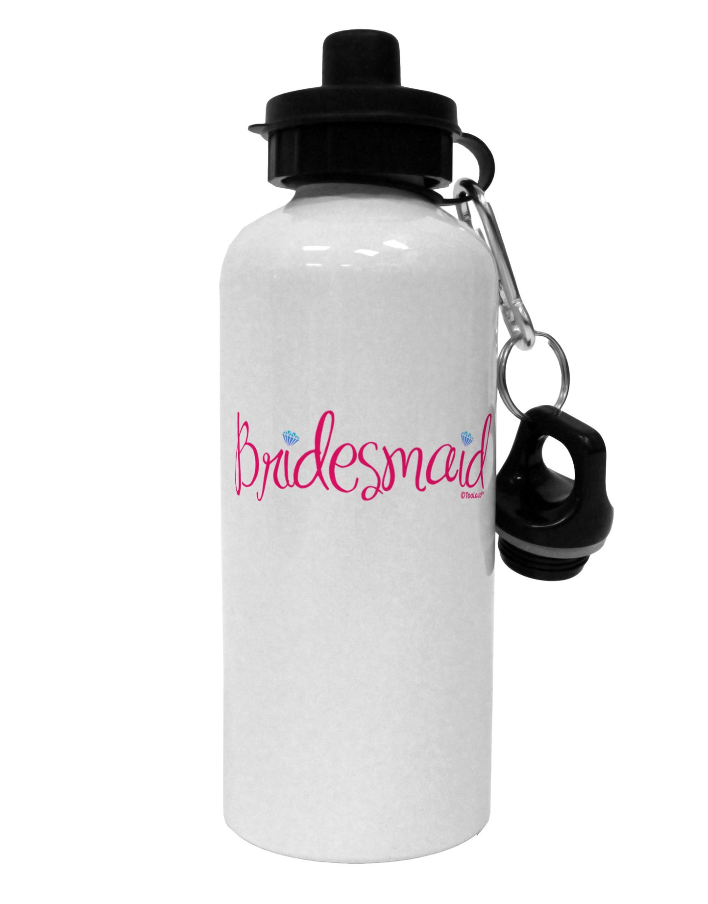 Bridesmaid Design - Diamonds - Color Aluminum 600ml Water Bottle-Water Bottles-TooLoud-White-Davson Sales