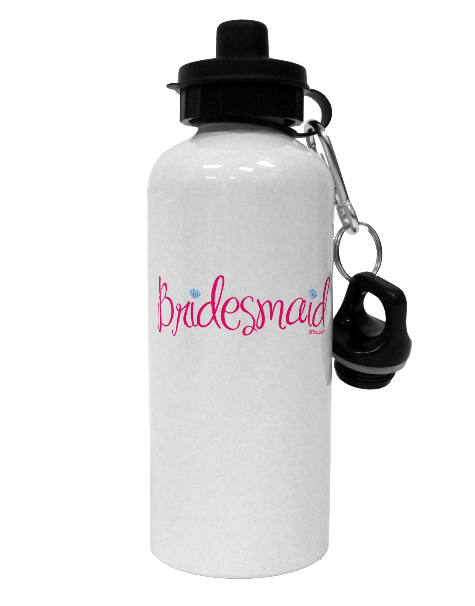 Bridesmaid Design - Diamonds - Color Aluminum 600ml Water Bottle-Water Bottles-TooLoud-White-Davson Sales