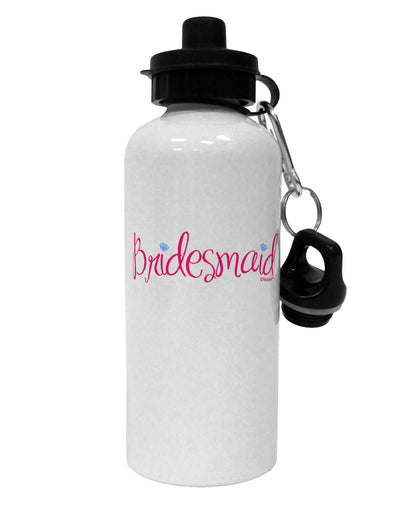 Bridesmaid Design - Diamonds - Color Aluminum 600ml Water Bottle-Water Bottles-TooLoud-White-Davson Sales