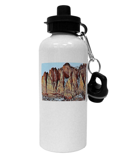 Colorado Mountain Spires Aluminum 600ml Water Bottle by TooLoud-Water Bottles-TooLoud-White-Davson Sales