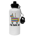 I'd Hit it - Funny Pinata Design Aluminum 600ml Water Bottle by TooLoud-Travel Bottles & Containers-TooLoud-White-Davson Sales