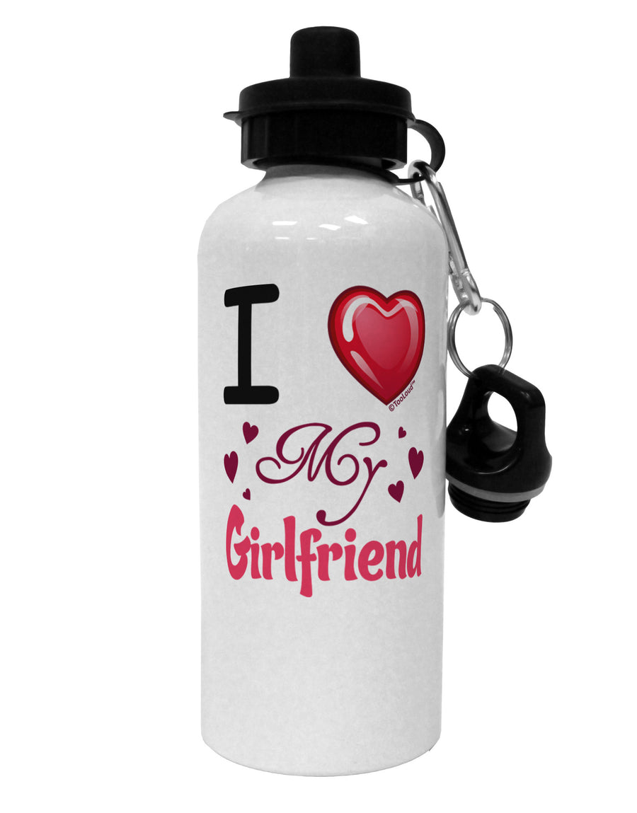 I Love Heart My Girlfriend Aluminum 600ml Water Bottle-Water Bottles-TooLoud-White-Davson Sales