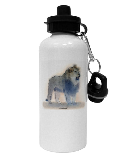 Lion Watercolor B Aluminum 600ml Water Bottle-Water Bottles-TooLoud-White-Davson Sales