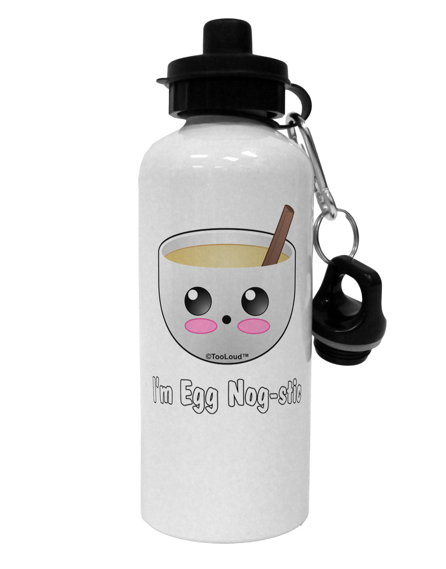 I'm Egg Nog-stic - Cute Egg Nog Aluminum 600ml Water Bottle by TooLoud-Water Bottles-TooLoud-White-Davson Sales