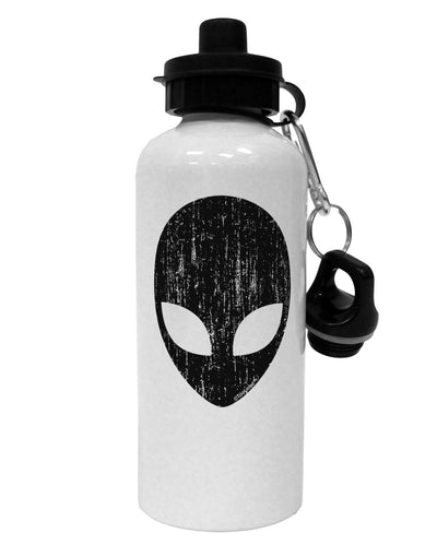 Extraterrestrial Face - Alien Distressed Aluminum 600ml Water Bottle by TooLoud-Water Bottles-TooLoud-White-Davson Sales