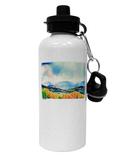 Colorado Mountain Scene Aluminum 600ml Water Bottle-Water Bottles-TooLoud-White-Davson Sales