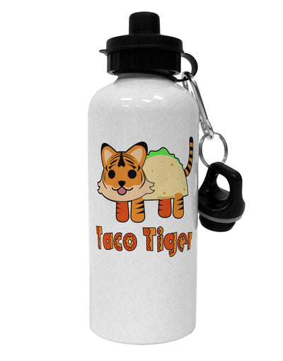 Cute Taco Tiger Text Aluminum 600ml Water Bottle-Water Bottles-TooLoud-White-Davson Sales