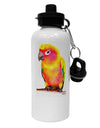 Sun Conure Parrot Watercolor Aluminum 600ml Water Bottle-Water Bottles-TooLoud-White-Davson Sales