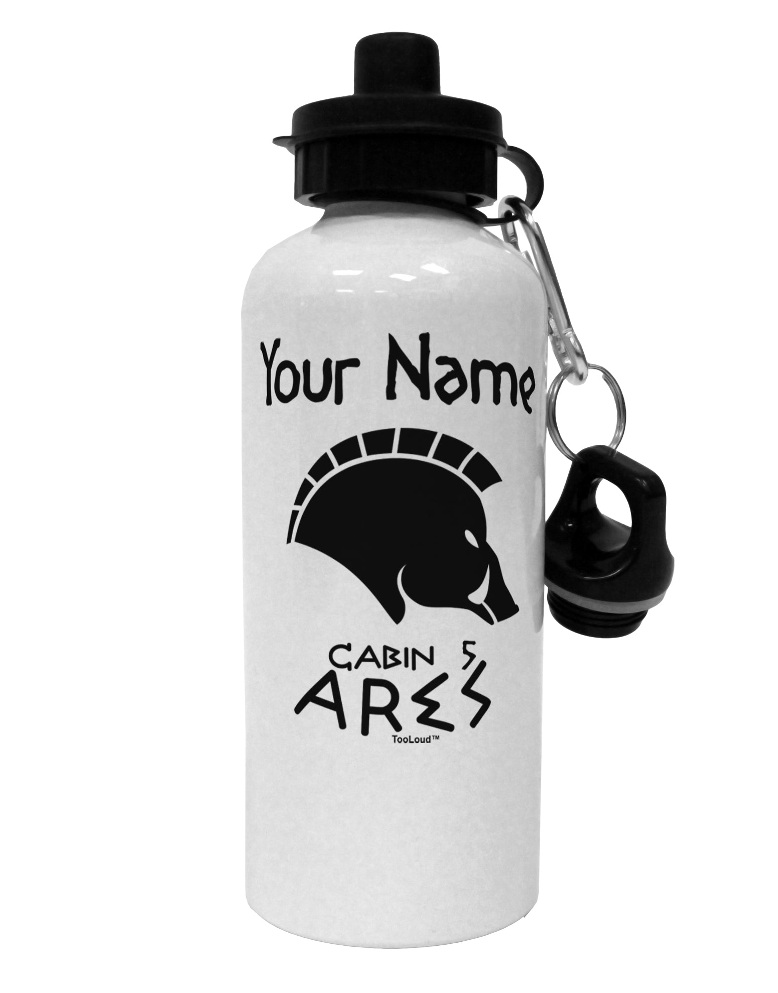 Personalised Aluminium Straw Water Bottle 600ml