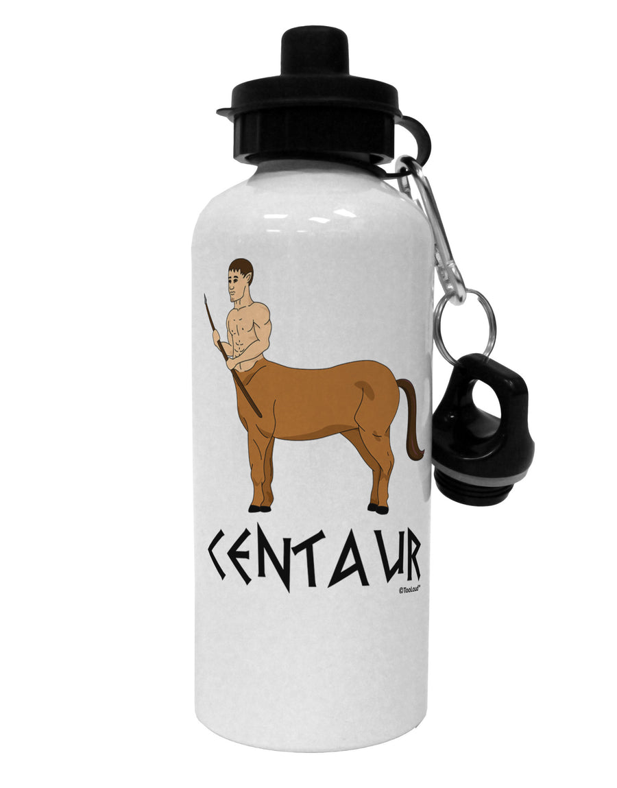 Greek Mythology Centaur Design - Color - Text Aluminum 600ml Water Bottle by TooLoud-Water Bottles-TooLoud-White-Davson Sales